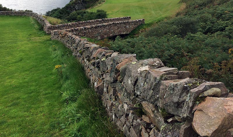 drystone wall and bridge ardfin golf by P Gilespie and son 